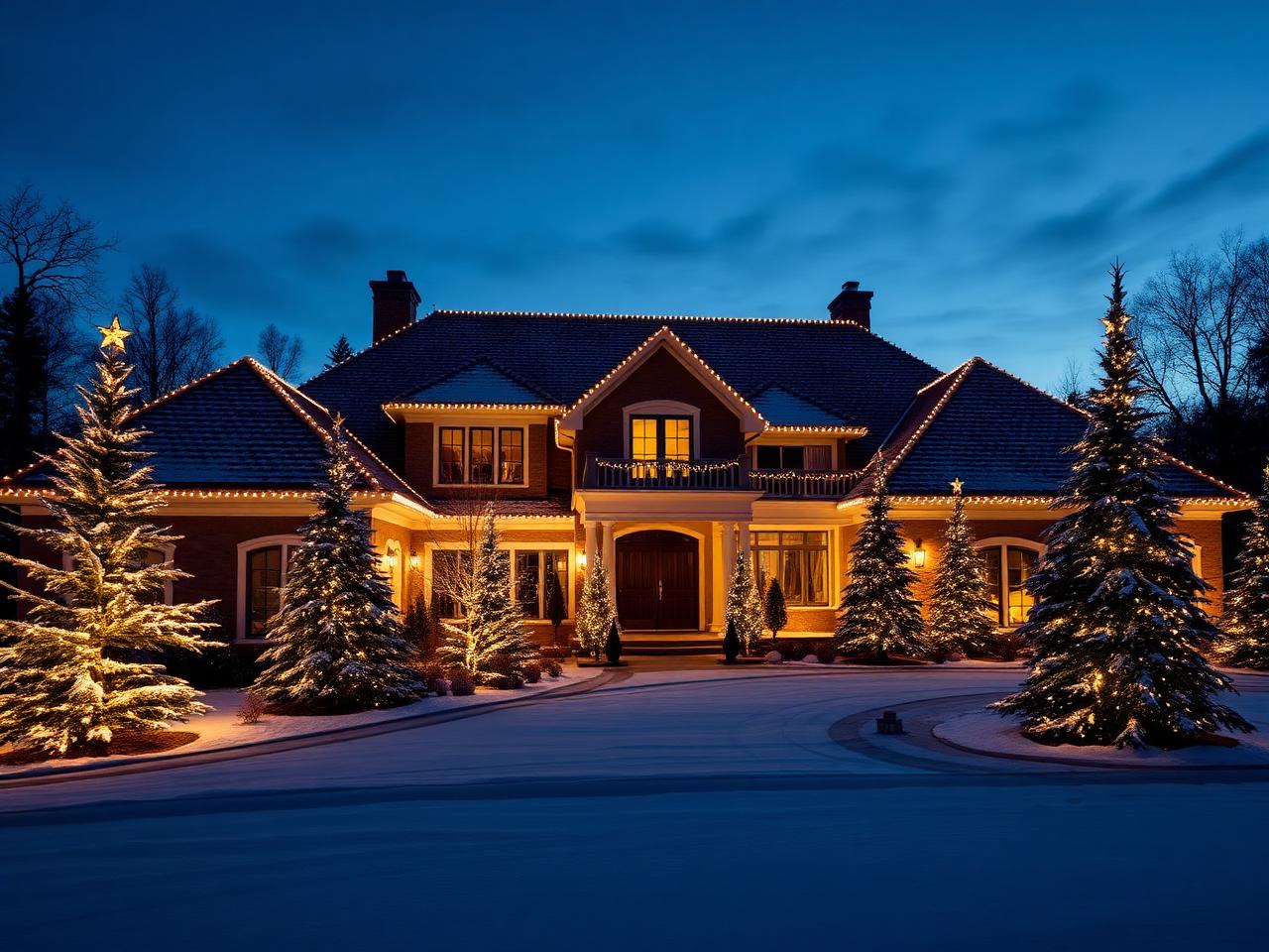 Christmas Light Installation performed by Silver Pine Home Care